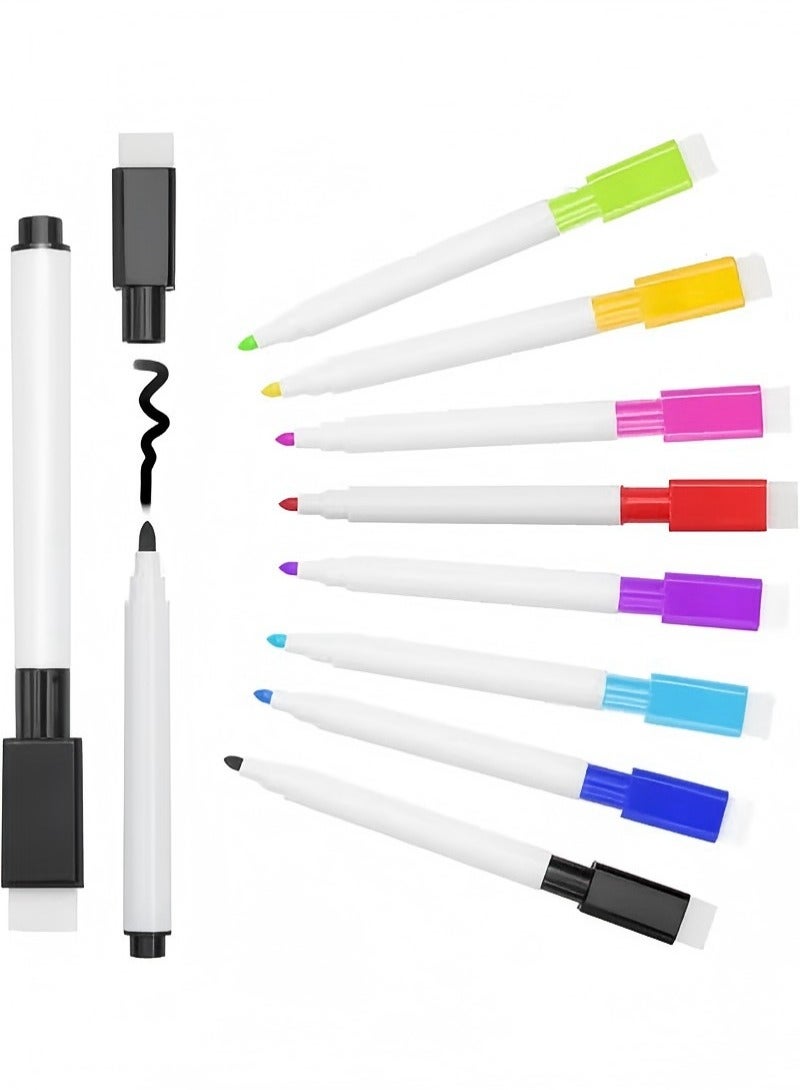 DIKOCO Magnetic Dry Erase Markers,32 pieces White Board Markers,8 colors Dry Erase Marker with Eraser Cap, Low Odor Thin Whiteboard Pens for Kids Classroom, Office Calendar & Home School,Reusable Marking - Image 5
